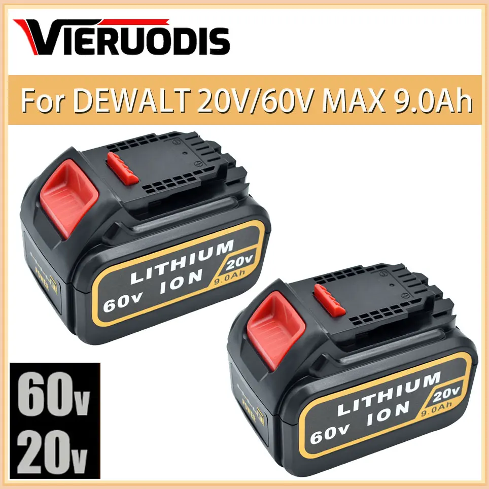 NEW 9.0Ah 20V 60V MAX Replacement Battery for Dewalt DCB606 DCB609 DCB205 DCB204 DCB206 DCB209 Power Screwdriver Tools Batteries
NEW 9.0Ah 20V 60V MAX Replacement Battery for Dewalt DCB606 DCB609 DCB205 DCB204 DCB206 DCB209 Power Screwdriver Tools Batteries