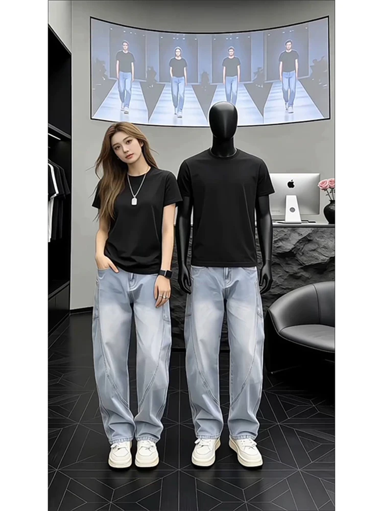 Slim Fit Water Wash Blue Men's Jeans Summer Thin Straight Workwear Trousers Knife Distressed Patchwork Pocket Decorative...
Slim Fit Water Wash Blue Men's Jeans Summer Thin Straight Workwear Trousers Knife Distressed Patchwork Pocket Decorative...