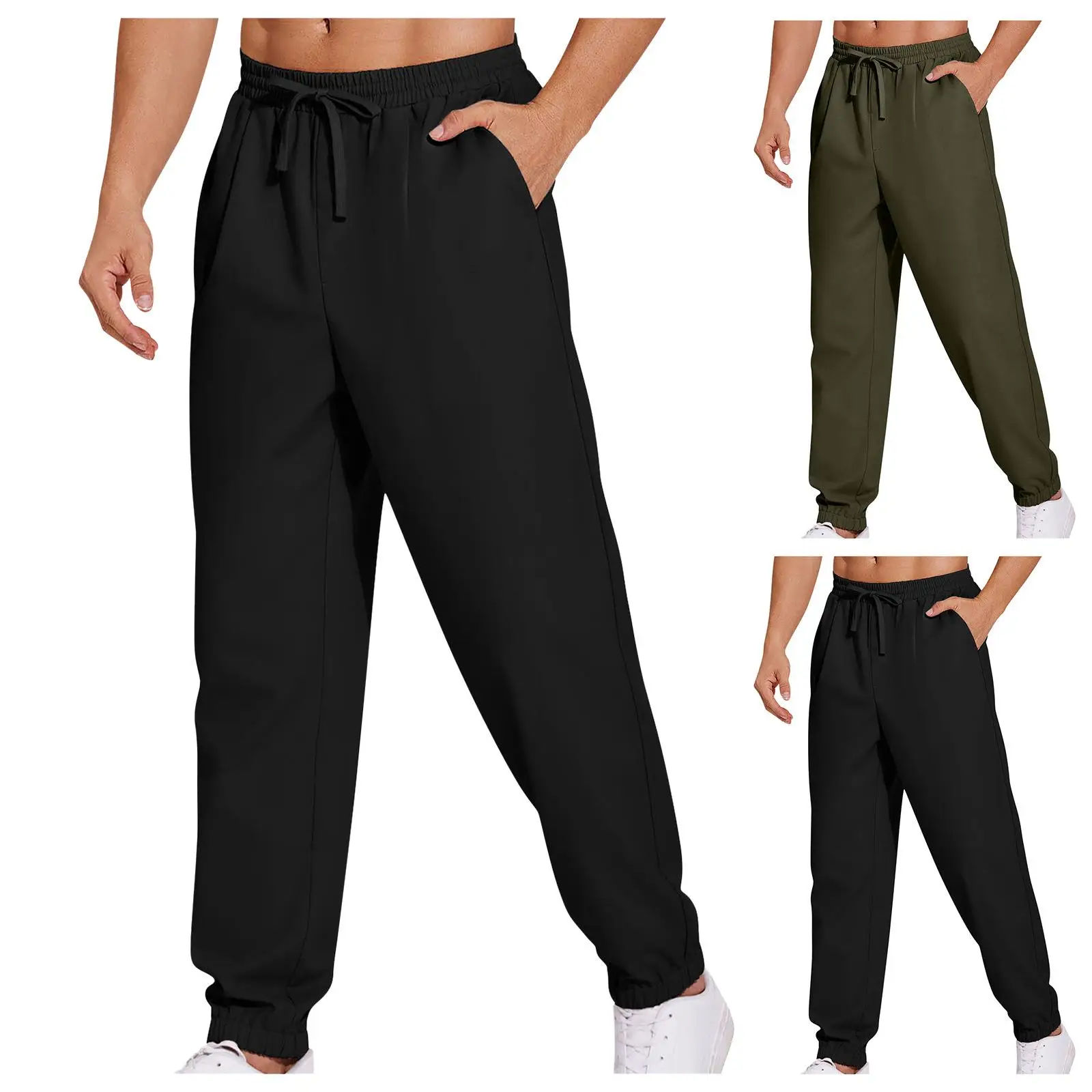 Men's Sport Pants Elastic Loose Fit Qui Dry Straight Leg Casual Trousers Polyester Fiber een Color Sport Sle
Men's Sport Pants Elastic Loose Fit Qui Dry Straight Leg Casual Trousers Polyester Fiber een Color Sport Sle