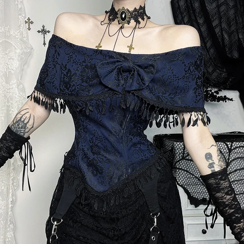 MeowGirl Blue Rose на одно плечо Cotta для женщин Y2K субкультурный топ с вышивкой и короткими рукавами, кружевная полуюбка с хвостом, комплект из двух предметов
MeowGirl Blue Rose на одно плечо Cotta для женщин Y2K субкультурный топ с вышивкой и короткими рукавами, кружевная полуюбка с хвостом, комплект из двух предметов