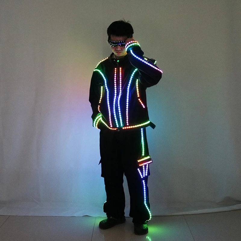 LED Luminous Jacket Stage Dj Performance Fluorescent Costume Suitable For Halloween Party Laser Show Props
LED Luminous Jacket Stage Dj Performance Fluorescent Costume Suitable For Halloween Party Laser Show Props