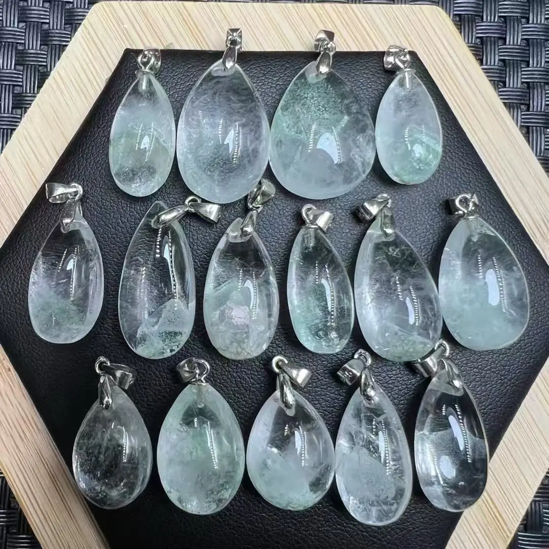 Unit One Piece 925 Silver Inlay Natural Phantom Quartz Crystal Drop Shape Pendant for Gift
Unit One Piece 925 Silver Inlay Natural Phantom Quartz Crystal Drop Shape Pendant for Gift
