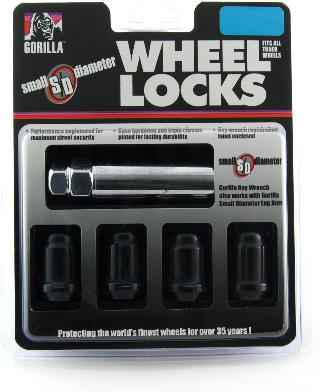 Automotive 21631BC Black Chrome Small Diameter Wheel Locks (12mm x 1.50 Thread Size)
Automotive 21631BC Black Chrome Small Diameter Wheel Locks (12mm x 1.50 Thread Size)