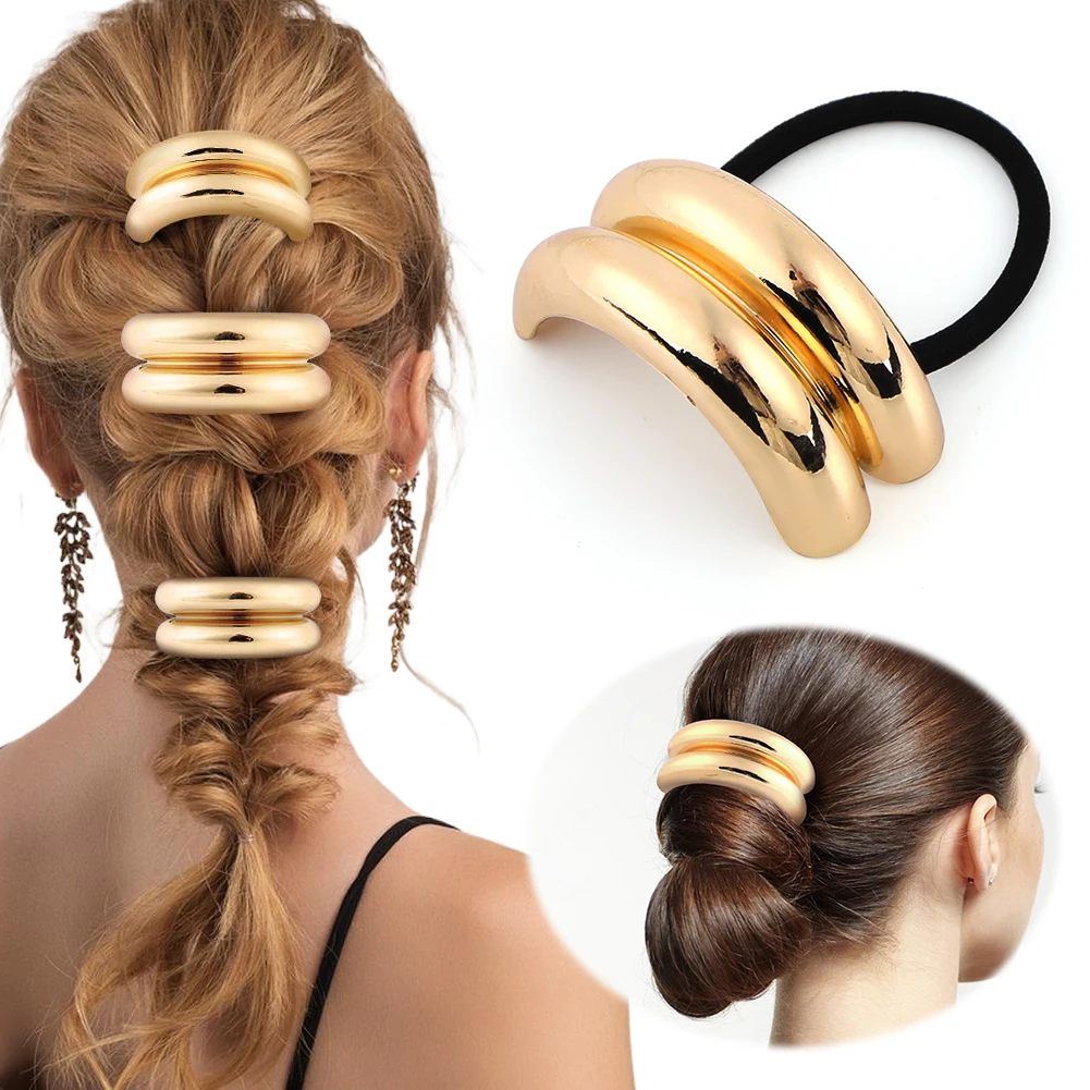 3Pcs Metal Hair Tie Double Arch Ponytail Hair Tie Retro Fashion Elastic Hair Band Glossy Geometric Head Wear Hair Accessories
3Pcs Metal Hair Tie Double Arch Ponytail Hair Tie Retro Fashion Elastic Hair Band Glossy Geometric Head Wear Hair Accessories