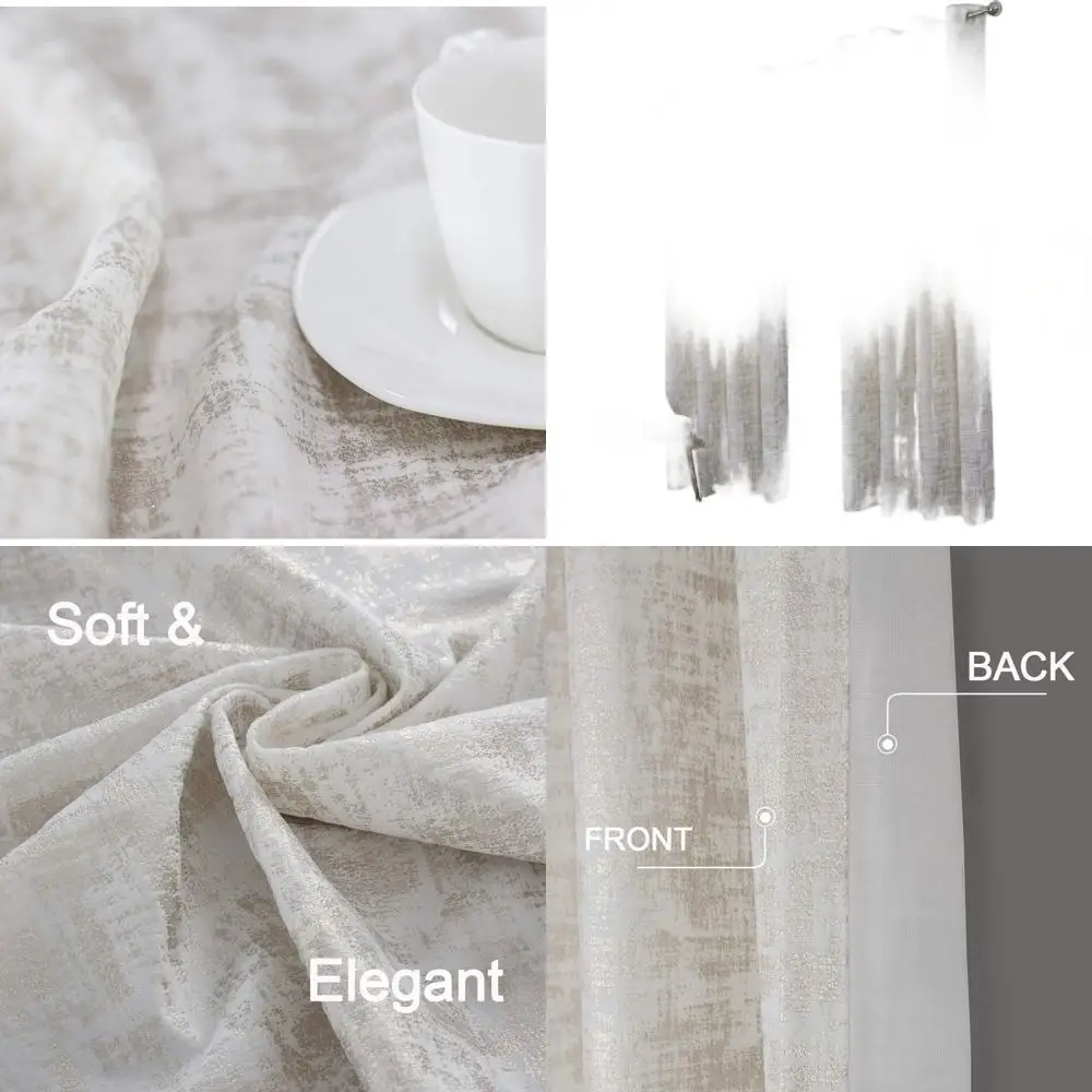 Luxury 95 Soft Velvet Curtains with Gold Print for Bedroom and Living Room, Set of 2
Luxury 95 Soft Velvet Curtains with Gold Print for Bedroom and Living Room, Set of 2