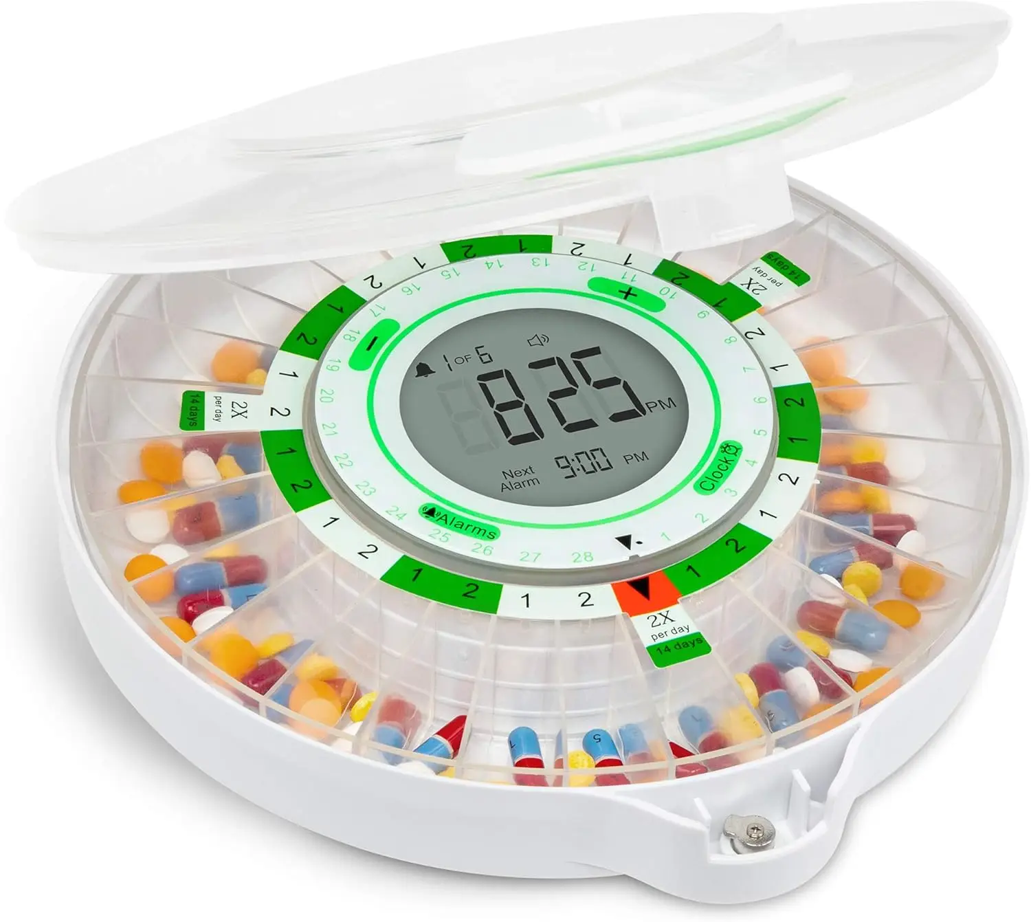 Live Fine 28-Day Automatic Pill Dispenser with Upgraded LCD Display, Key Lock, Sound & Light for Prescriptions, Medication, Vita
Live Fine 28-Day Automatic Pill Dispenser with Upgraded LCD Display, Key Lock, Sound & Light for Prescriptions, Medication, Vita