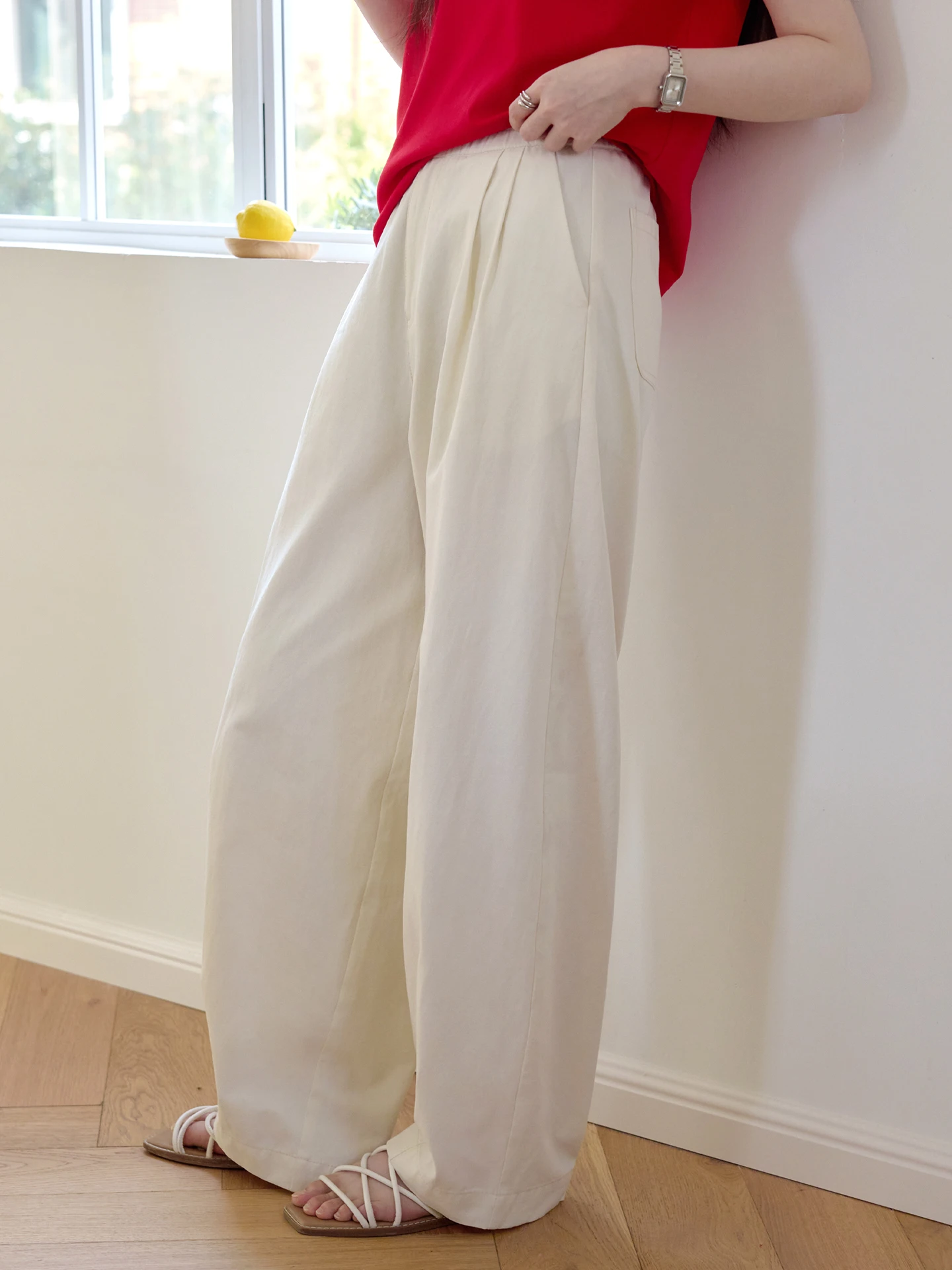 Comfortable High Waist Wide Leg Pressed Pleat Loose Elastic Lenzing Hemp Linen Apricot Casual Pants Women Summer Loose Fit
Comfortable High Waist Wide Leg Pressed Pleat Loose Elastic Lenzing Hemp Linen Apricot Casual Pants Women Summer Loose Fit