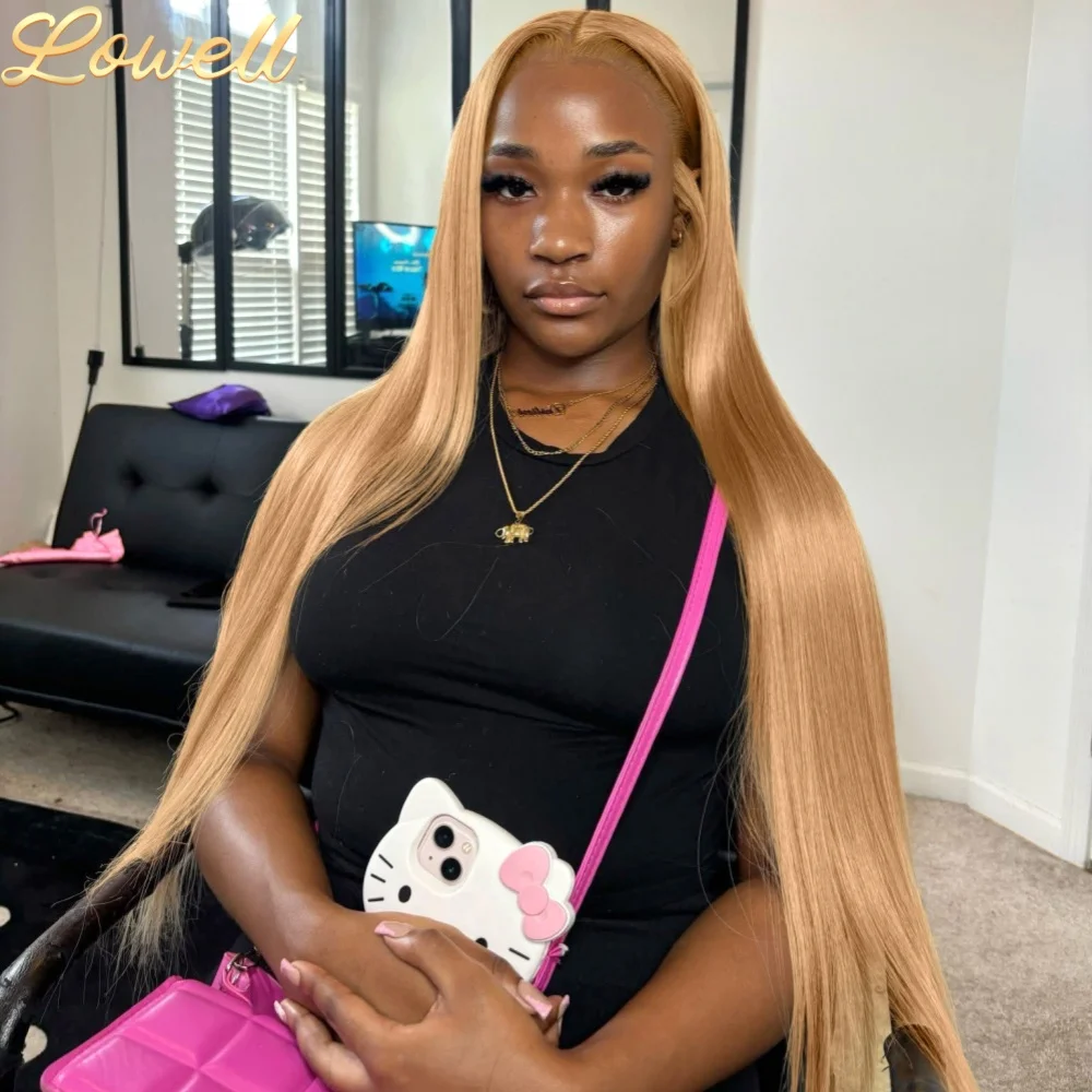 Honey Blonde Human Hair Wigs Straight 13x6 HD Transparent Lace Frontal Pre Plucked Wig Burmese 27# Colored Wigs for Black Women
Honey Blonde Human Hair Wigs Straight 13x6 HD Transparent Lace Frontal Pre Plucked Wig Burmese 27# Colored Wigs for Black Women
