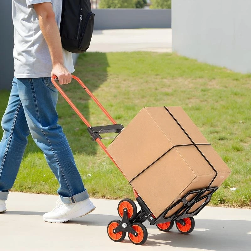 Stair Climbing Cart, 120 lbs Stair-Climbing Capacity, Portable Folding Trolley Cart with Telescoping Handle, 6 Wheels and 2 Bungee Cords, Stair Climber Dolly for Home, Groceries, Warehouse
Stair Climbing Cart, 120 lbs Stair-Climbing Capacity, Portable Folding Trolley Cart with Telescoping Handle, 6 Wheels and 2 Bungee Cords, Stair Climber Dolly for Home, Groceries, Warehouse