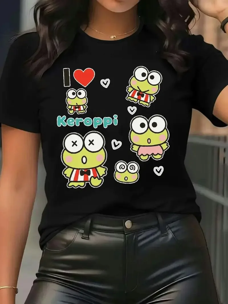 Fun I Love Keroppi Graphic Pure Cotton T - Shirt Cute Keroppi Characters and Heart Motifs Streetwear Print New Arrival Tee S-4XL
Fun I Love Keroppi Graphic Pure Cotton T - Shirt Cute Keroppi Characters and Heart Motifs Streetwear Print New Arrival Tee S-4XL