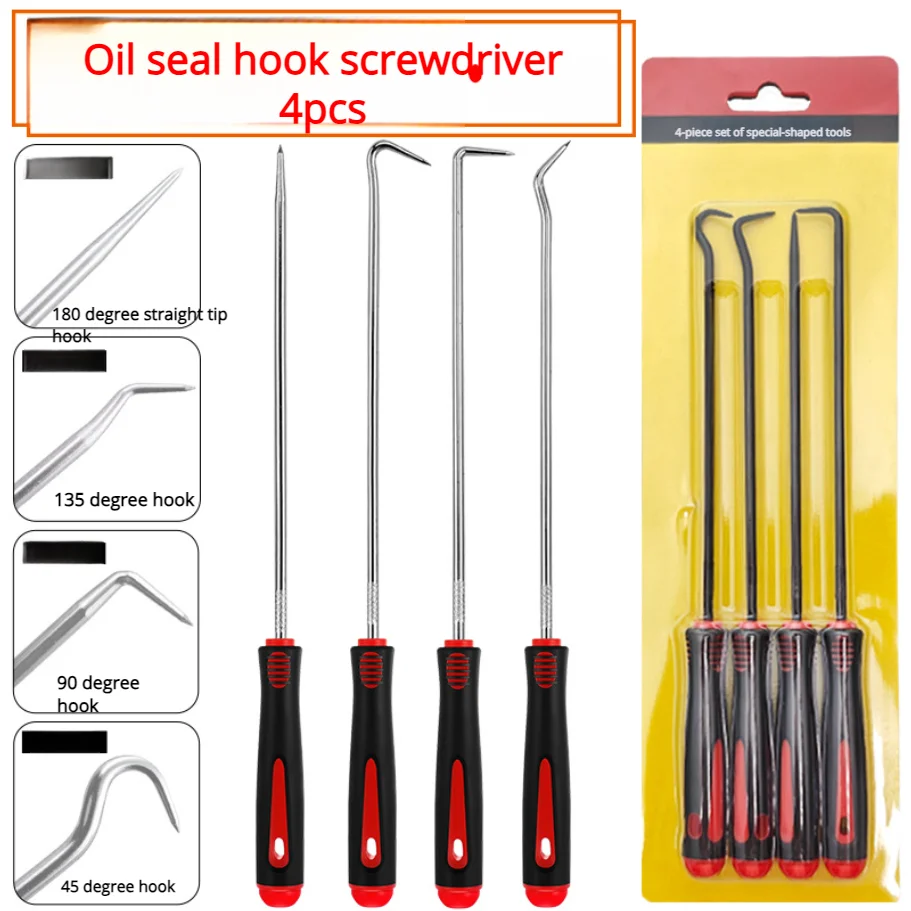4Pcs Car Oil Seal Screwdrivers Set Car Auto Oil Seal O-Ring Seal Gasket Pick Puller Remover Pick Hooks Tools Car Repair Tools
4Pcs Car Oil Seal Screwdrivers Set Car Auto Oil Seal O-Ring Seal Gasket Pick Puller Remover Pick Hooks Tools Car Repair Tools