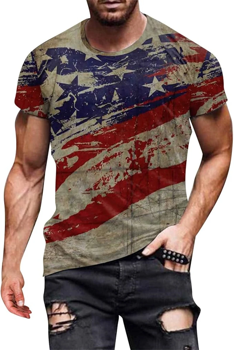 Vintage American Flag Graphic T-Shirt For Men Eagle Animal 3D Printed Tees Summer Casual Loose Short Sleeve T Shirts O-Neck Tops
Vintage American Flag Graphic T-Shirt For Men Eagle Animal 3D Printed Tees Summer Casual Loose Short Sleeve T Shirts O-Neck Tops