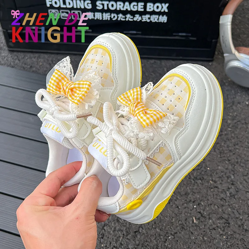 Sweet Bowknot Lace Sneakers New Children Non-slip Princess Sneakers Breathable Anti-slippery Girl's Running Leisure Shoes
Sweet Bowknot Lace Sneakers New Children Non-slip Princess Sneakers Breathable Anti-slippery Girl's Running Leisure Shoes