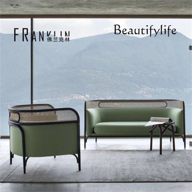 FKNordic Simple And Creative Fabric Double Sofa Personalized ************ Hotel Lobby Reception Rattan Sofa Chair
FKNordic Simple And Creative Fabric Double Sofa Personalized ************ Hotel Lobby Reception Rattan Sofa Chair