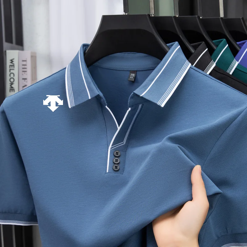 Мужская футболка-поло с коротким рукавом, треугольным принтом, летняя, бестселлер, в британском стиле, для активного отдыха, гольфа, повседневная, мужская одежда
Мужская футболка-поло с коротким рукавом, треугольным принтом, летняя, бестселлер, в британском стиле, для активного отдыха, гольфа, повседневная, мужская одежда