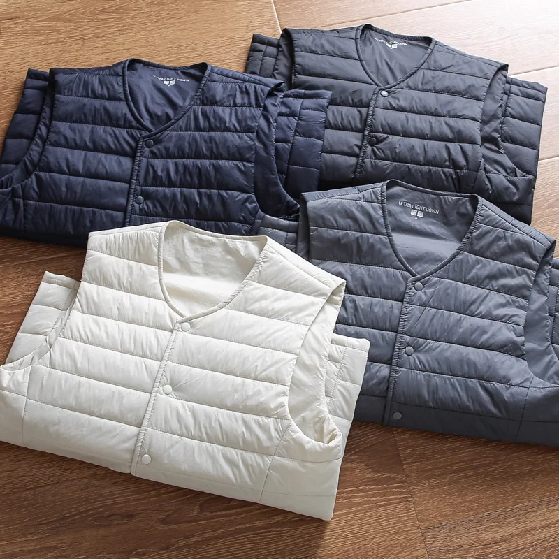 Men's Lightweight Waterproof Windproof Bunting Cotton Warm Pure Color Cotton Vest Autumn Winter Faion Stand Fit V-ne
Men's Lightweight Waterproof Windproof Bunting Cotton Warm Pure Color Cotton Vest Autumn Winter Faion Stand Fit V-ne