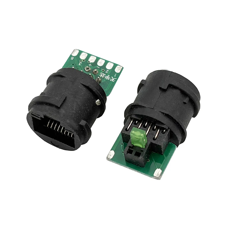 10PCS Round black with light RJ45 network surveillance video Outdoor security connector 8-pin round pin with PCB board
10PCS Round black with light RJ45 network surveillance video Outdoor security connector 8-pin round pin with PCB board