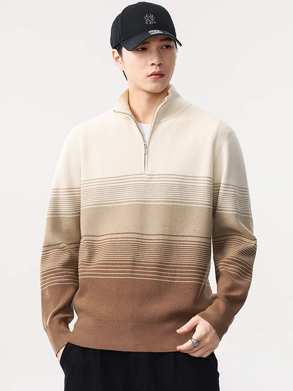 High-End adient Color f-Zip Knitwear Men's Loose Top Warm Casual Base irt Stand Collar Long Sve Polyester Blend
High-End adient Color f-Zip Knitwear Men's Loose Top Warm Casual Base irt Stand Collar Long Sve Polyester Blend