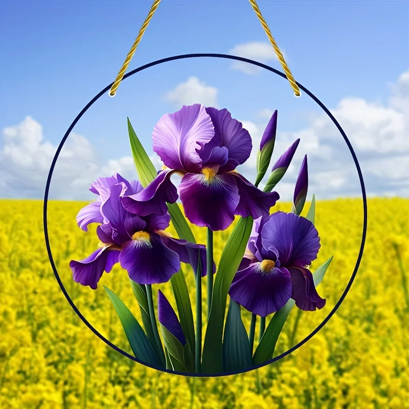 Elegant Iris Flower Sun Catcher- Acrylic Window Ornament For Porch&Wall Decor,Perfect Gift,Window,Porch,Wall,Home,Room Decor
Elegant Iris Flower Sun Catcher- Acrylic Window Ornament For Porch&Wall Decor,Perfect Gift,Window,Porch,Wall,Home,Room Decor