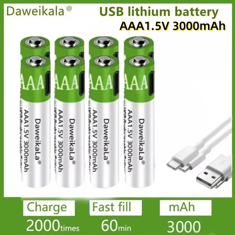 Hot Fast charging 1.5VAAA lithium ion battery with 3000mah capacity and USB rechargeable lithium USB battery for toy keyboard
Hot Fast charging 1.5VAAA lithium ion battery with 3000mah capacity and USB rechargeable lithium USB battery for toy keyboard