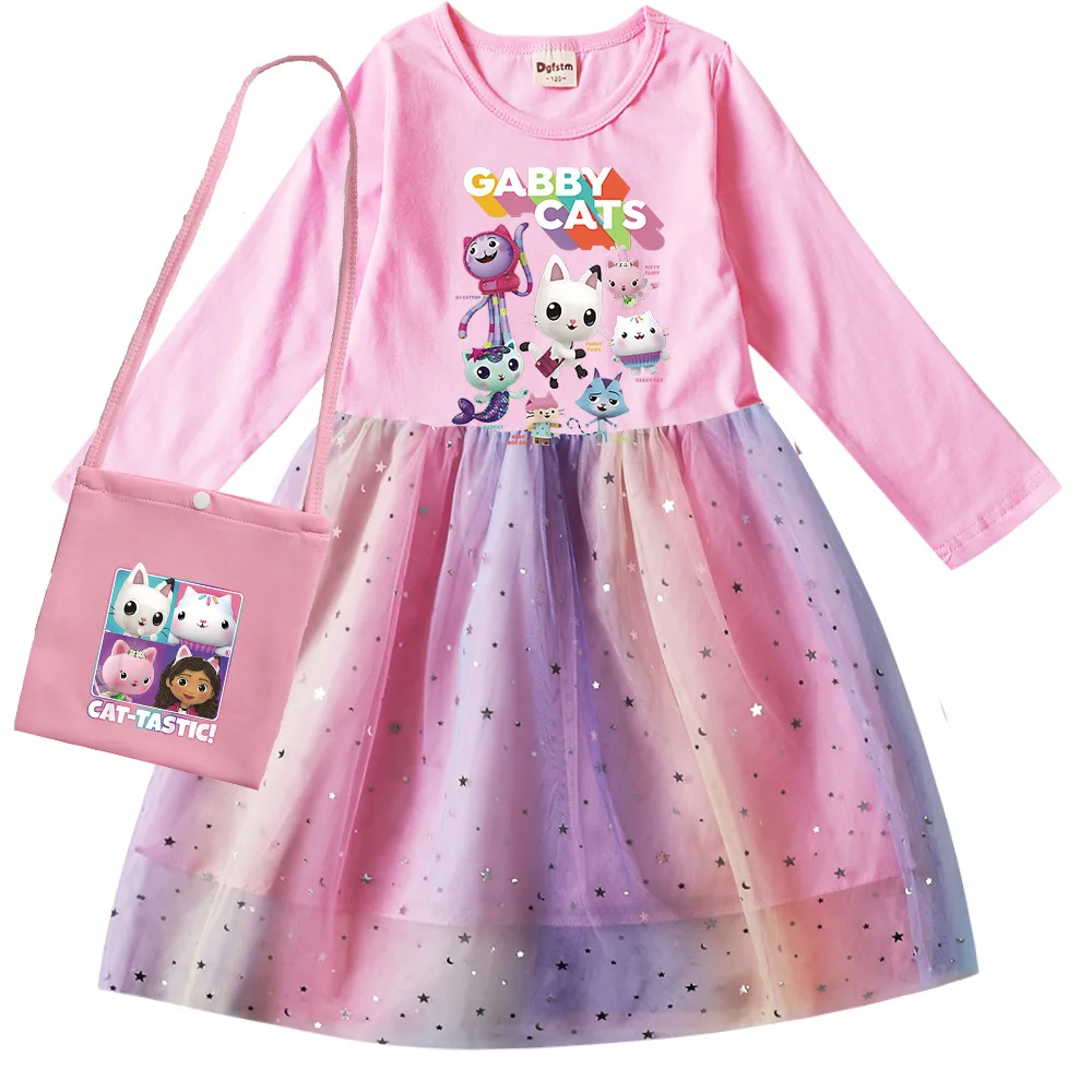 Gabby Doolhouse Roupa Kids Long Sleeve Casual Dresses & Bag Children Party Princess Vestidos Baby Girls Cartoon Gaby Chat Dress
Gabby Doolhouse Roupa Kids Long Sleeve Casual Dresses & Bag Children Party Princess Vestidos Baby Girls Cartoon Gaby Chat Dress