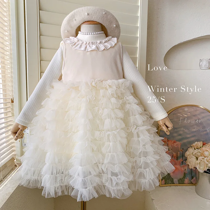 Girls' Winter Dress Set2025Fleece-Lined Base Layer Sleeveless Fleece-Lined Layered Dress Two-Piece Set
Girls' Winter Dress Set2025Fleece-Lined Base Layer Sleeveless Fleece-Lined Layered Dress Two-Piece Set