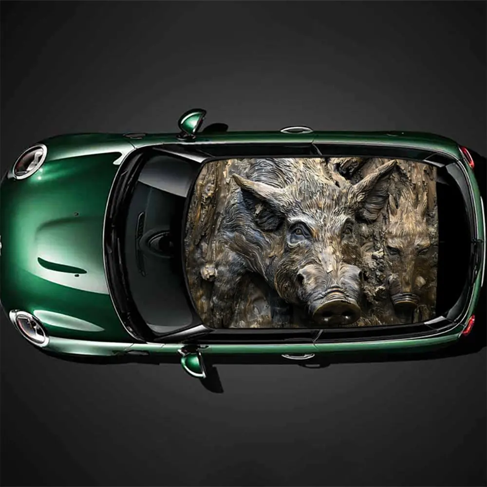 Wild Boar Hunting Pig Print Car Roof Sticker Wrap Racing SUV Auto Accessories Packaging PVC Car Hood Graphic Decal Decoration
Wild Boar Hunting Pig Print Car Roof Sticker Wrap Racing SUV Auto Accessories Packaging PVC Car Hood Graphic Decal Decoration