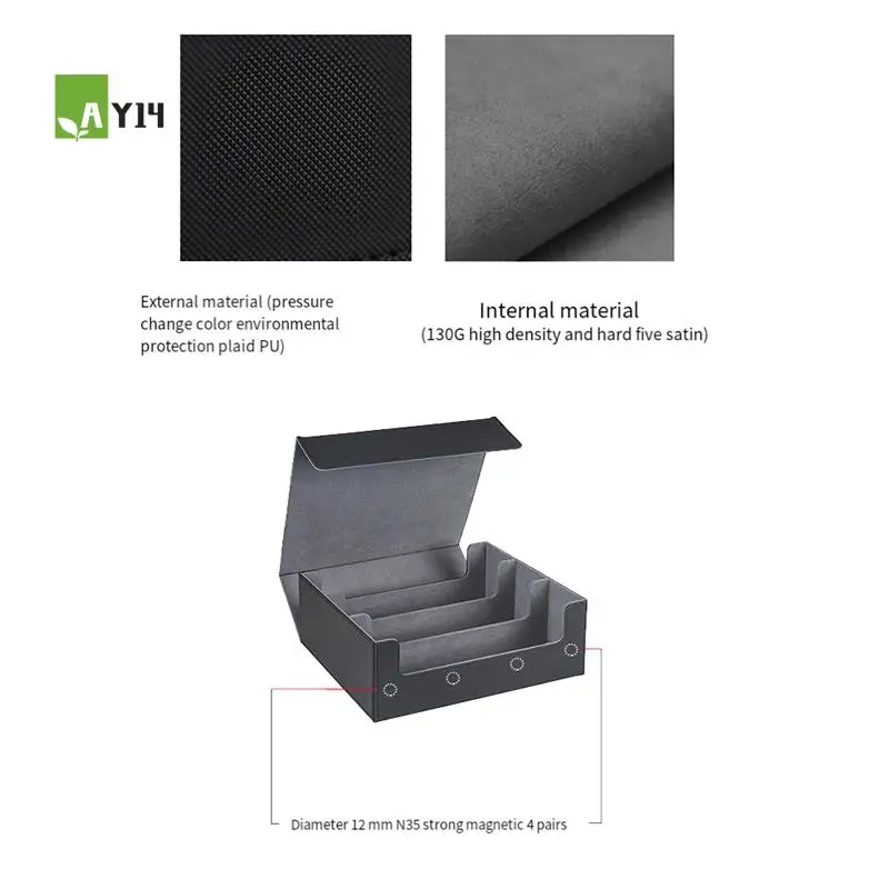 AY14 -1 Piece Magnetic Card Storage Box Top Side-Loading Deck Case Game Cards Box Black+Red
AY14 -1 Piece Magnetic Card Storage Box Top Side-Loading Deck Case Game Cards Box Black+Red