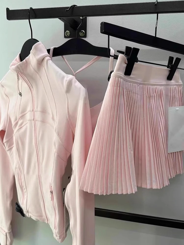 Fashionable Sakura Pink Sportswear Short Skirt Set Polyester Fiber Youthful Slimming Style Ideal for Ages 18 to 25
Fashionable Sakura Pink Sportswear Short Skirt Set Polyester Fiber Youthful Slimming Style Ideal for Ages 18 to 25
