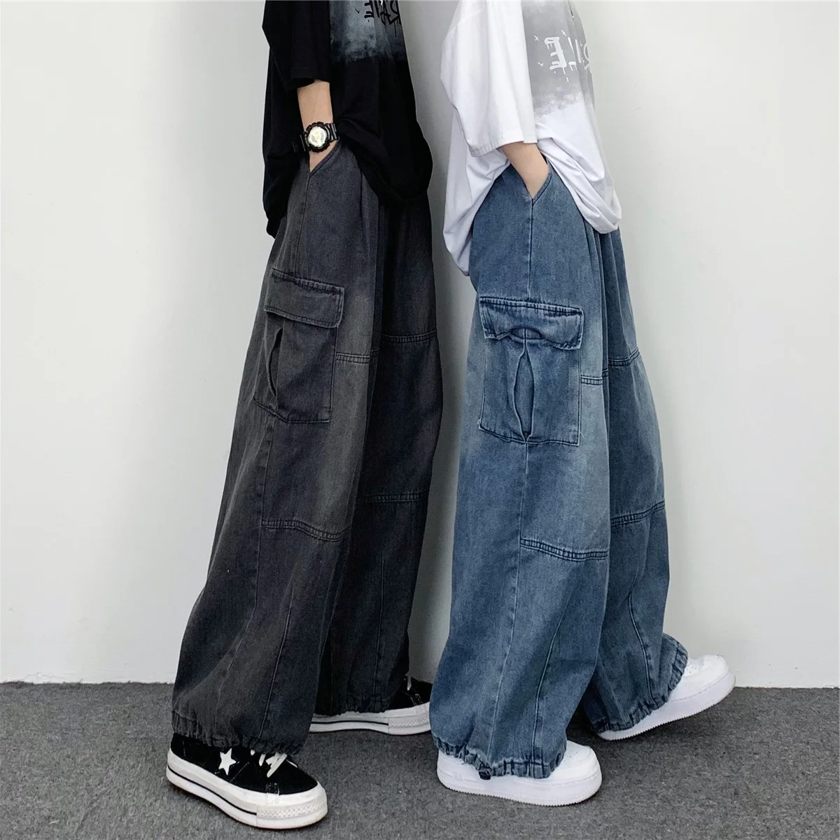 High Street Hip Hop Wide Leg Cargo Pants Loose Straight Leg Jeans ex Dad Long Trousers Autumn Faion Casual Jeans
High Street Hip Hop Wide Leg Cargo Pants Loose Straight Leg Jeans ex Dad Long Trousers Autumn Faion Casual Jeans