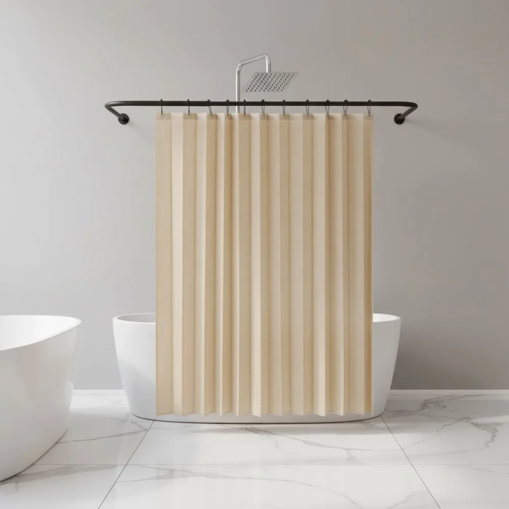 Large Adjustable L-Shaped Corner Shower Curtain Rod 39-84 Inches with Ceiling Support & Hooks
Large Adjustable L-Shaped Corner Shower Curtain Rod 39-84 Inches with Ceiling Support & Hooks