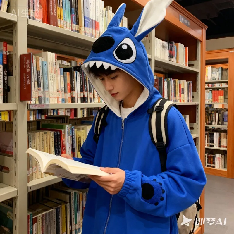 Куртка на молнии с капюшоном Disney Stitch — пуловер с объемным лицом и плюшевыми ушками, зимняя верхняя одежда на флисовой подкладке | Trend-Adaptive Street Coat
Куртка на молнии с капюшоном Disney Stitch — пуловер с объемным лицом и плюшевыми ушками, зимняя верхняя одежда на флисовой подкладке | Trend-Adaptive Street Coat