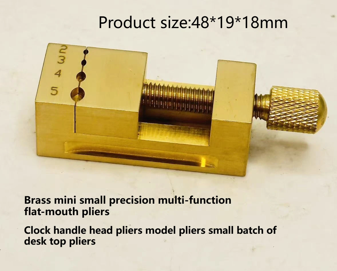 Brass Copper Pliers Mini Vise Clamp Fixture For Watch Collet Micro Repair Head Holder and Micro Parts Clamping Manual Hand Tool
Brass Copper Pliers Mini Vise Clamp Fixture For Watch Collet Micro Repair Head Holder and Micro Parts Clamping Manual Hand Tool