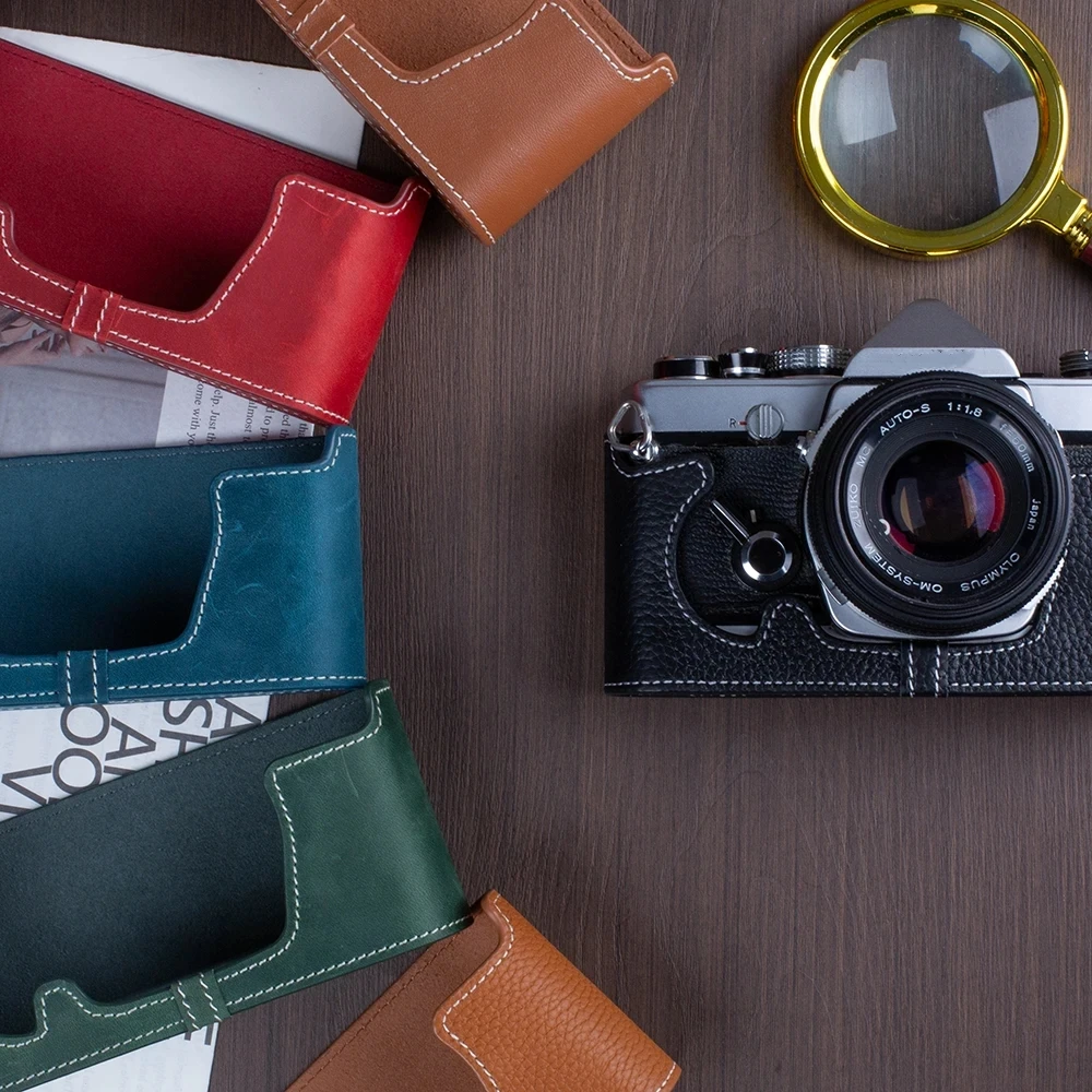 Genuine Leather Half Case For OLYMPUS PEN-FT OM-1/1N OM-2/2N OM-4/4TI OM-3 Case Retro Protective Case Handmade Camera Bag
Genuine Leather Half Case For OLYMPUS PEN-FT OM-1/1N OM-2/2N OM-4/4TI OM-3 Case Retro Protective Case Handmade Camera Bag