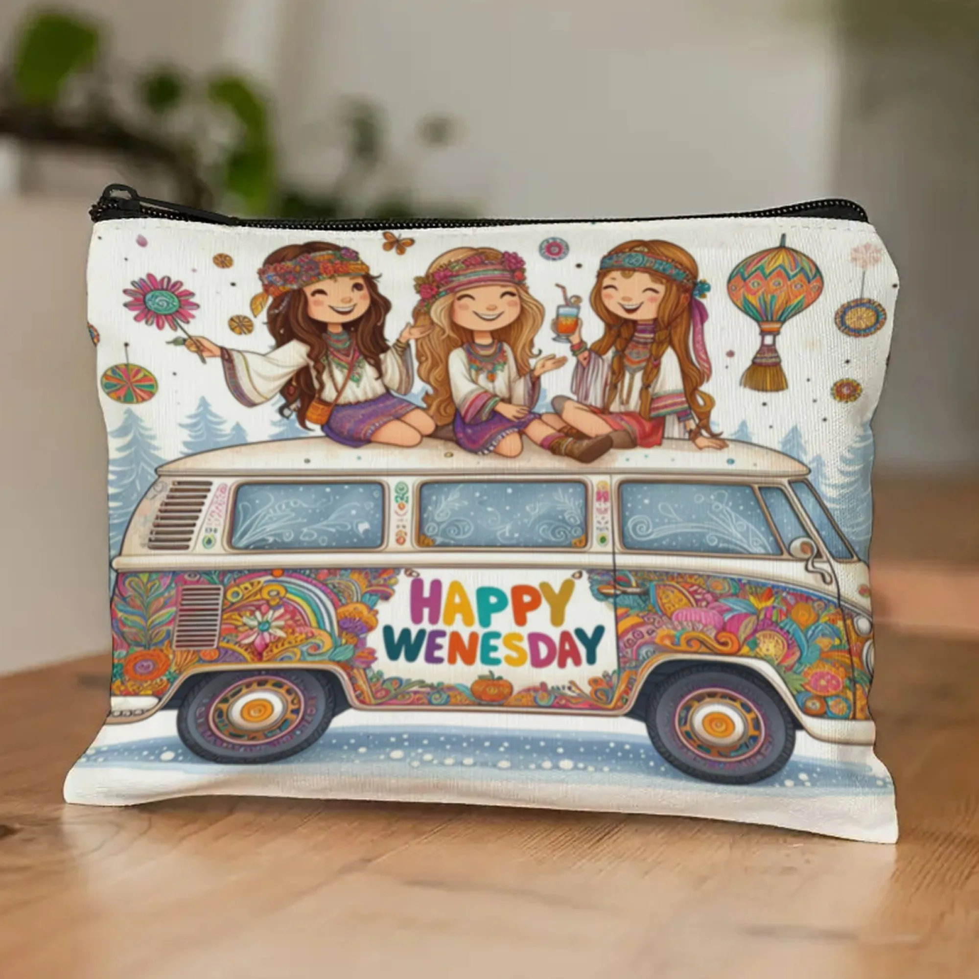 Cute HAPPY WENESDAY Cosmetic Bag Kawaii High-capacity Portable Travel Zipper Storage Bag Cute Earphone Bag Coin Purse
Cute HAPPY WENESDAY Cosmetic Bag Kawaii High-capacity Portable Travel Zipper Storage Bag Cute Earphone Bag Coin Purse