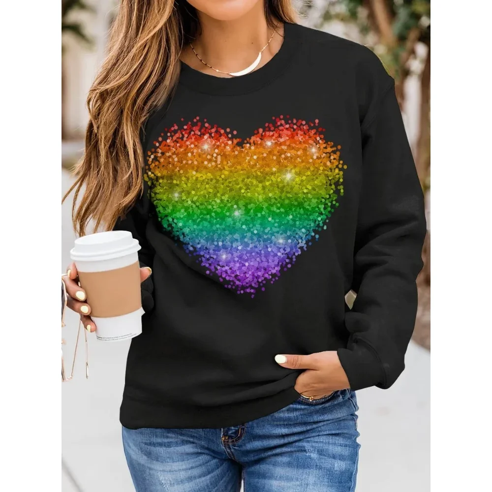 Rheaclots Women's RAINBOW LGBT HEART Printed Cotton Female Cute Long Sleeves Sweatshirt
Rheaclots Women's RAINBOW LGBT HEART Printed Cotton Female Cute Long Sleeves Sweatshirt