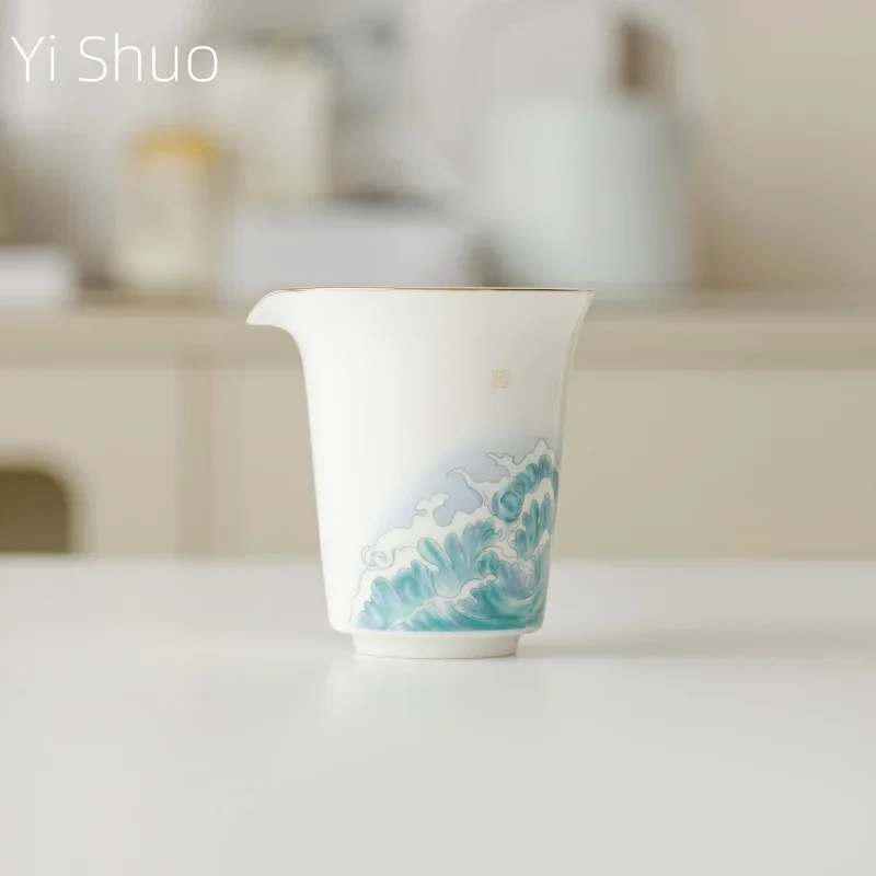 Suet Jade Fair Cup Ceramic Household Tea Dispenser High-end Male Cup Gong Dao Bei Tea Accessories
Suet Jade Fair Cup Ceramic Household Tea Dispenser High-end Male Cup Gong Dao Bei Tea Accessories