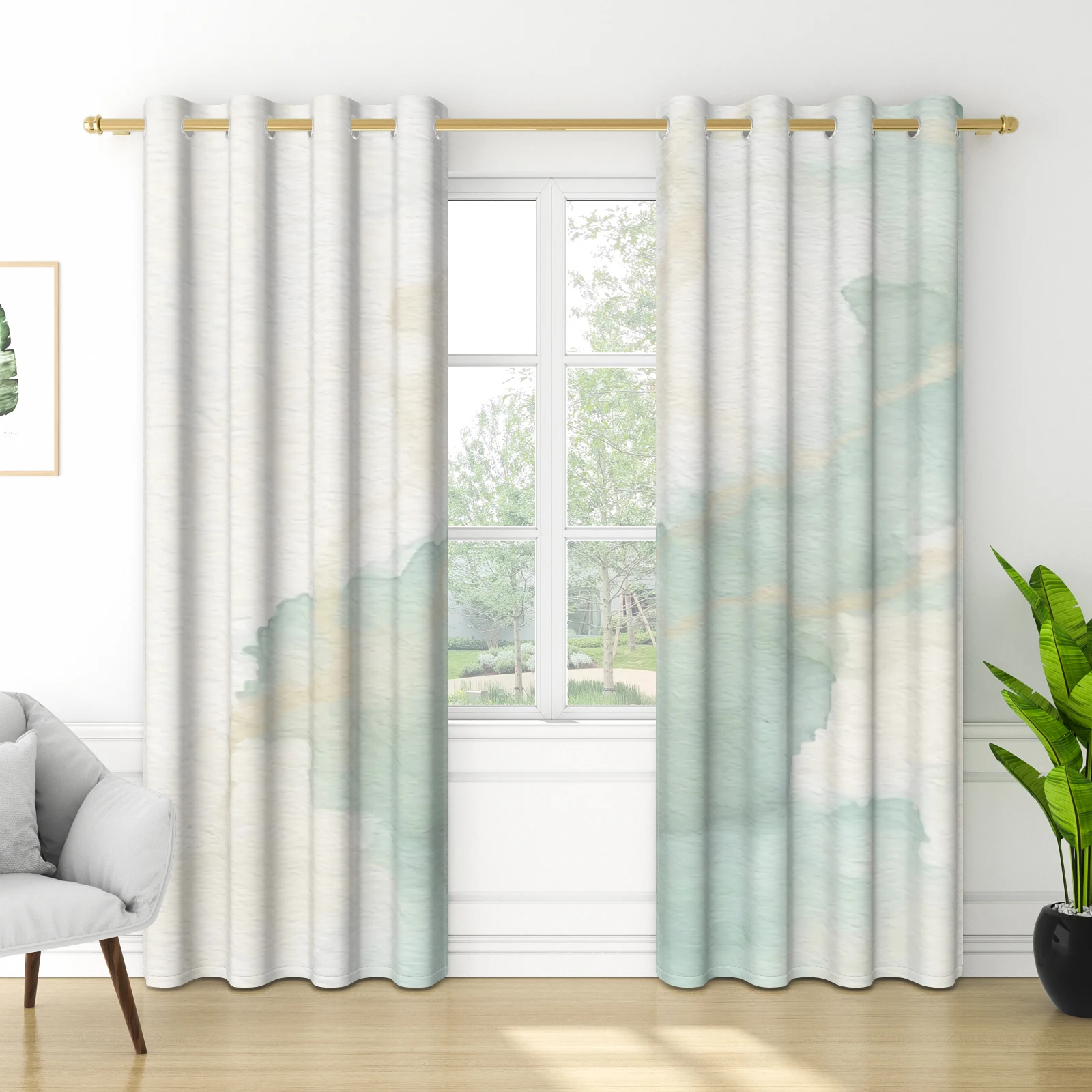 Marble Texture Gradient Blackout Curtains Mint Green Grommet Window Drapes For Bedroom Living Room Modern Minimalist Home Decor
Marble Texture Gradient Blackout Curtains Mint Green Grommet Window Drapes For Bedroom Living Room Modern Minimalist Home Decor