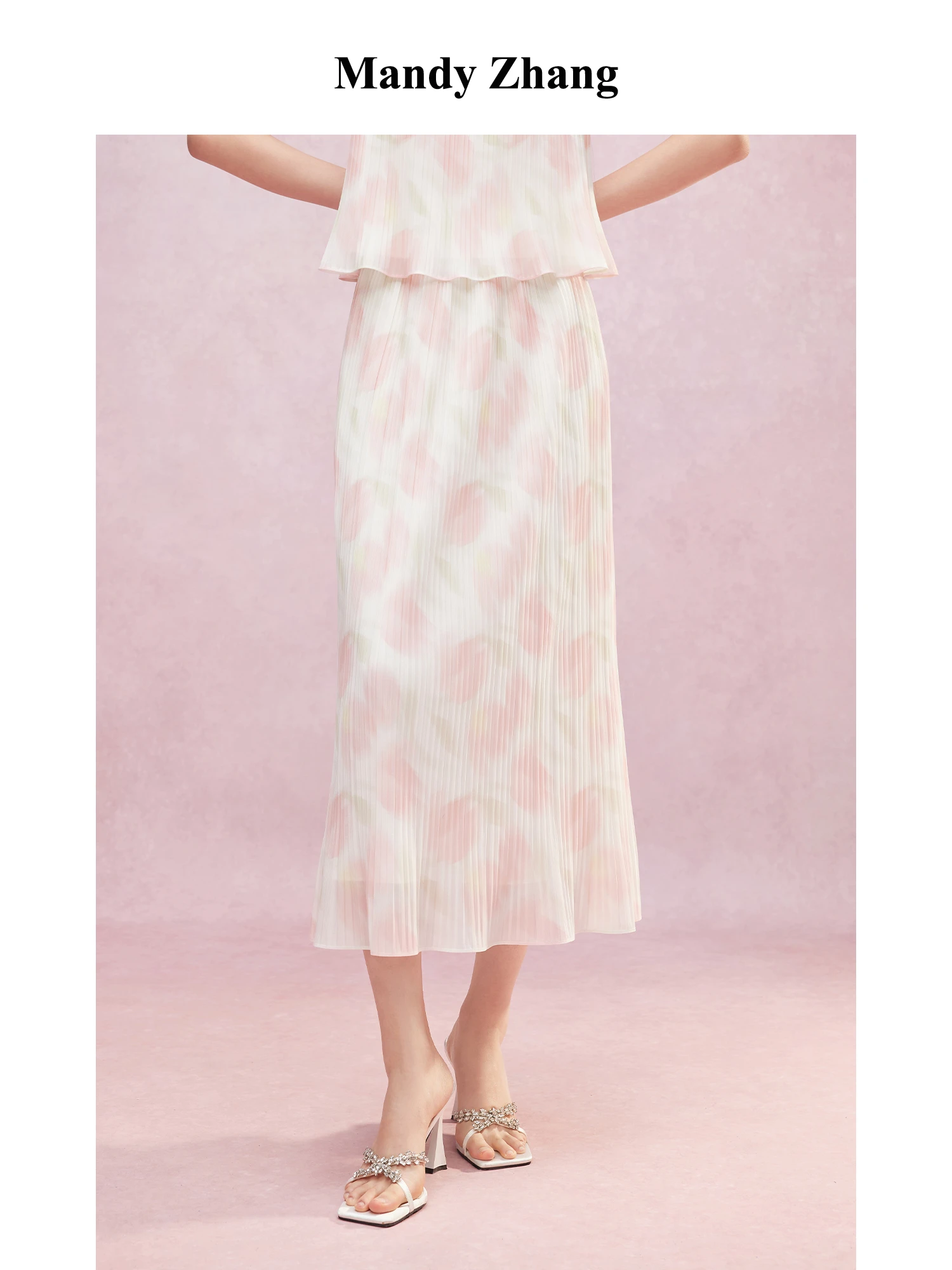 MandyZhang Summer Encounter Tulip Print Fish Tail Pleated High Waist Midi Skirt Women's Elegant Long Skirt Island Vacation Style
MandyZhang Summer Encounter Tulip Print Fish Tail Pleated High Waist Midi Skirt Women's Elegant Long Skirt Island Vacation Style
