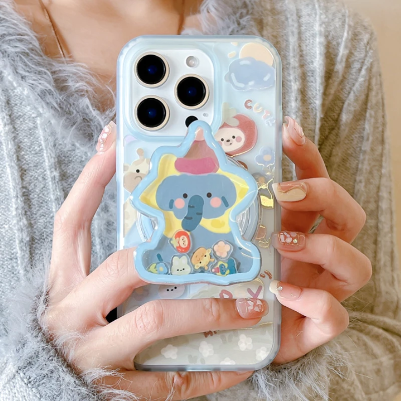 Korean cute elephant Magnetic Phone Case For iPhone 16 15 Pro 14 13 Pro Max Cover with Creative Cartoon Stand Holder Cases Girls
Korean cute elephant Magnetic Phone Case For iPhone 16 15 Pro 14 13 Pro Max Cover with Creative Cartoon Stand Holder Cases Girls