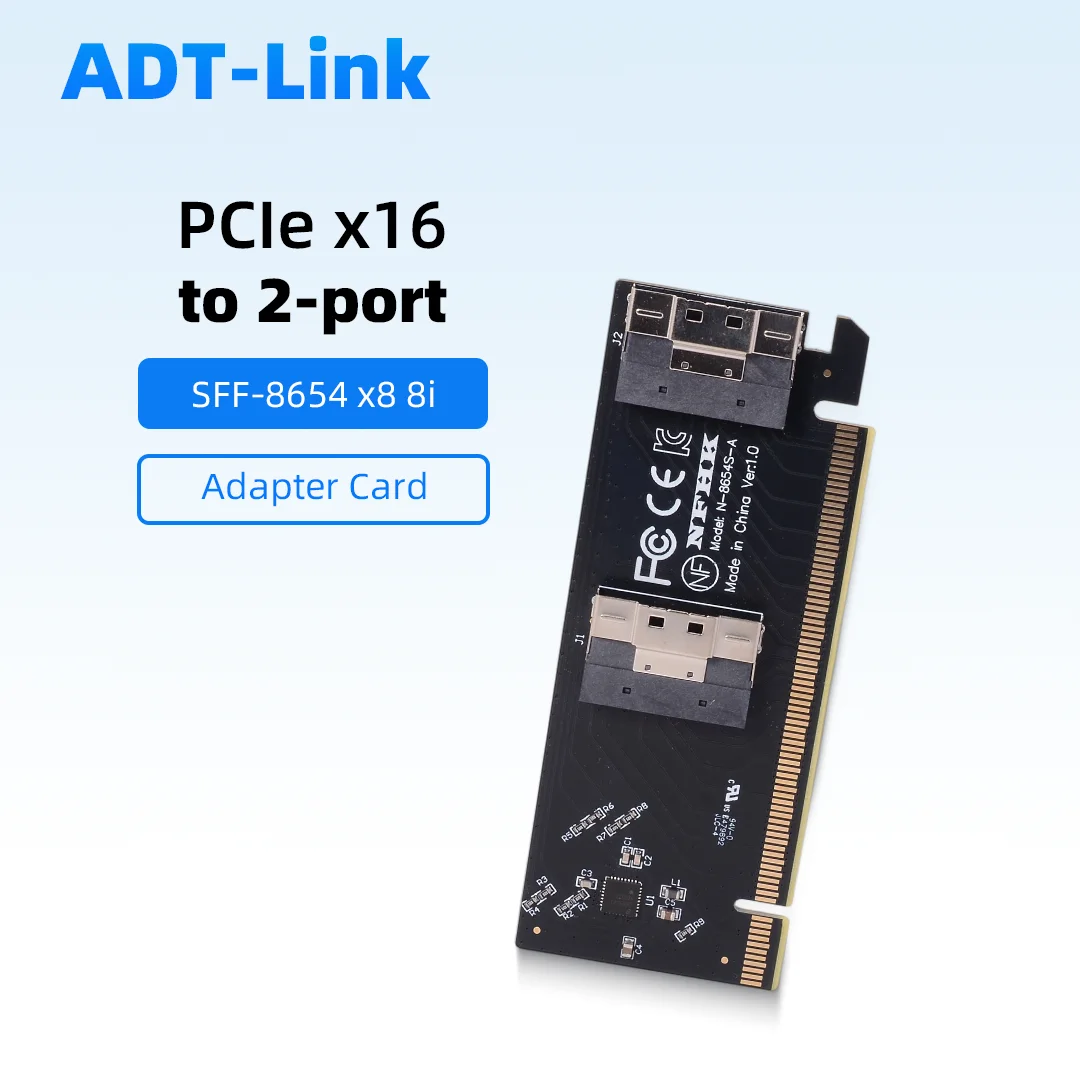 Карта расширения адаптера PCIe 3.0 4.0 X16 на 2-портовый SFF-8654 X8 8i для серверного массива расширения высокоскоростного SSD U.2 SFF-8639
Карта расширения адаптера PCIe 3.0 4.0 X16 на 2-портовый SFF-8654 X8 8i для серверного массива расширения высокоскоростного SSD U.2 SFF-8639