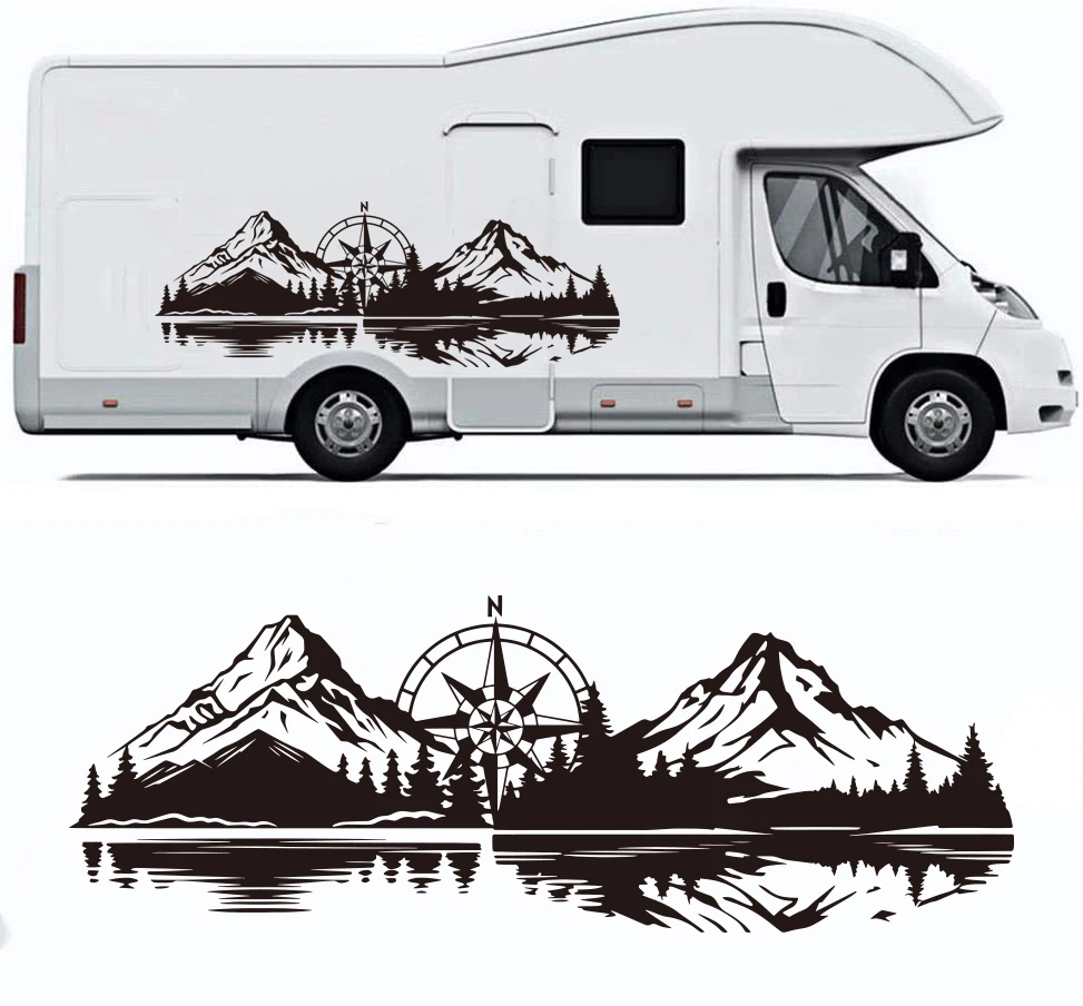 Large Mountain Range Lake Compass Camper Rv Car Sticker Decal Travel Adventure Motorhome Caravan Van Camping Hiking Decor
Large Mountain Range Lake Compass Camper Rv Car Sticker Decal Travel Adventure Motorhome Caravan Van Camping Hiking Decor