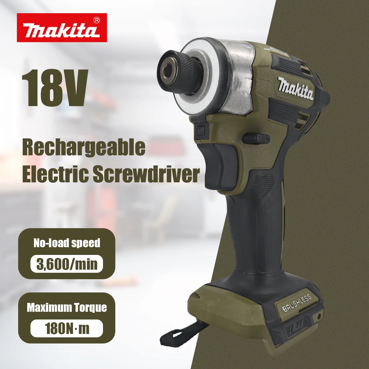 Makita DTD173D Green 18V Brushless Drill Power Tool 180Nm Electric Home Improvement DIY Wood Bolt T-Mode
Makita DTD173D Green 18V Brushless Drill Power Tool 180Nm Electric Home Improvement DIY Wood Bolt T-Mode