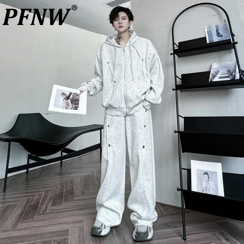 PFNW Men's Two Piece Set 2024 Autumn Structural Rivet Decorative Hoodie Casual Loose Wide Leg Pants Fashion Streetwear 28W4779
PFNW Men's Two Piece Set 2024 Autumn Structural Rivet Decorative Hoodie Casual Loose Wide Leg Pants Fashion Streetwear 28W4779