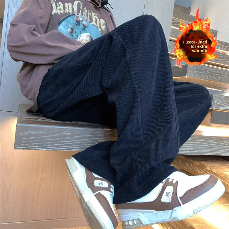 Мужские вельветовые брюки Thiened Fce, широкие, прямые, повседневные, осенне-зимние, длинные, в стиле Hong Kong Sle
Мужские вельветовые брюки Thiened Fce, широкие, прямые, повседневные, осенне-зимние, длинные, в стиле Hong Kong Sle