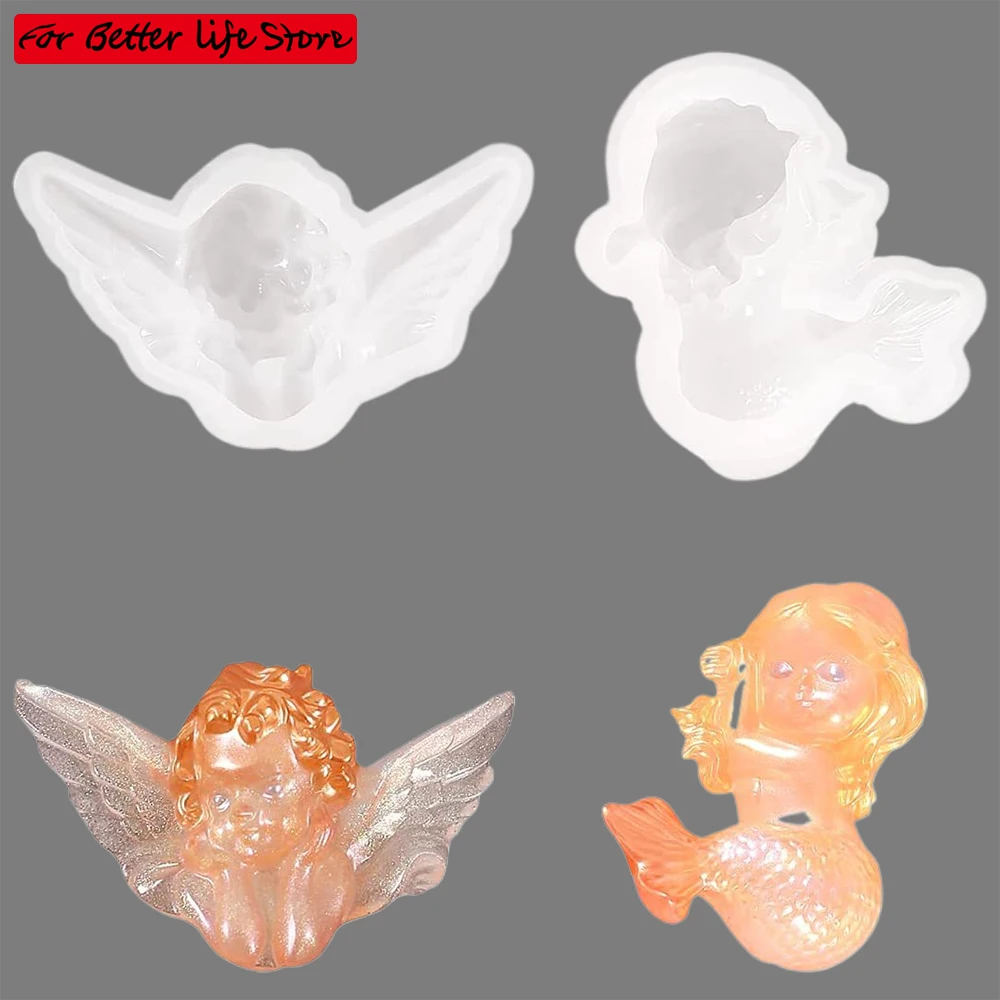 1piece 3D Little Angel Silicone Soap Mold DIY Cute Mermaid Aromatherapy Plaster Resin Crafts Crystal Cast Molds Home Decor Gift
1piece 3D Little Angel Silicone Soap Mold DIY Cute Mermaid Aromatherapy Plaster Resin Crafts Crystal Cast Molds Home Decor Gift