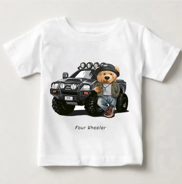 FunnyTop Bear Riding Car Print Boys and Girls White T-shirt Children's Summer Harajuku Kawaii Funny Baby Y2K Clothes
FunnyTop Bear Riding Car Print Boys and Girls White T-shirt Children's Summer Harajuku Kawaii Funny Baby Y2K Clothes