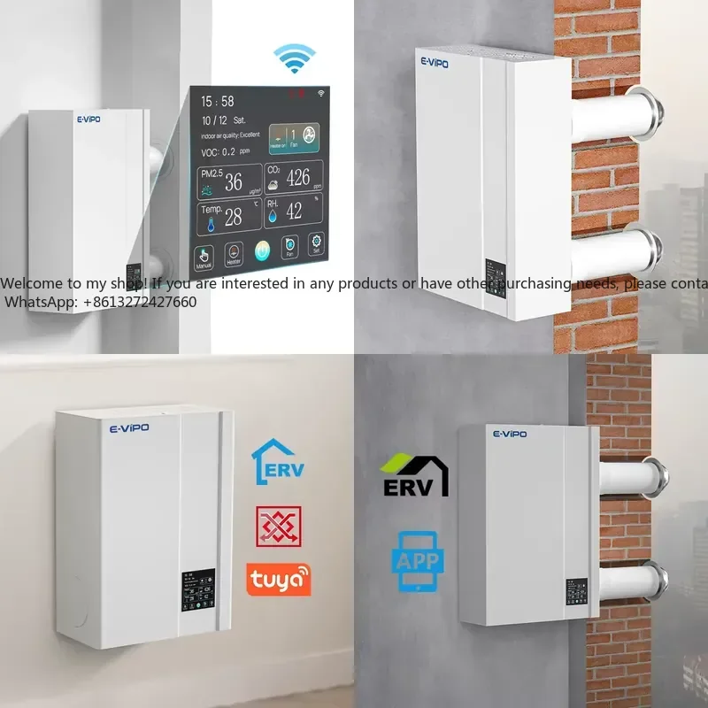 HEPA Filter Wall Mounted Indoor Fresh Air Ventilation System Enthalpy Heat Exchange Ductless ERV
HEPA Filter Wall Mounted Indoor Fresh Air Ventilation System Enthalpy Heat Exchange Ductless ERV