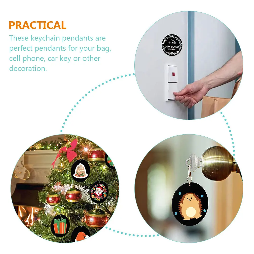 20Pcs Black Acrylic Keychain Blanks Round DIY Blanks for Key Ring Bag Decoration Creative Key Chain Craft Accessories
20Pcs Black Acrylic Keychain Blanks Round DIY Blanks for Key Ring Bag Decoration Creative Key Chain Craft Accessories