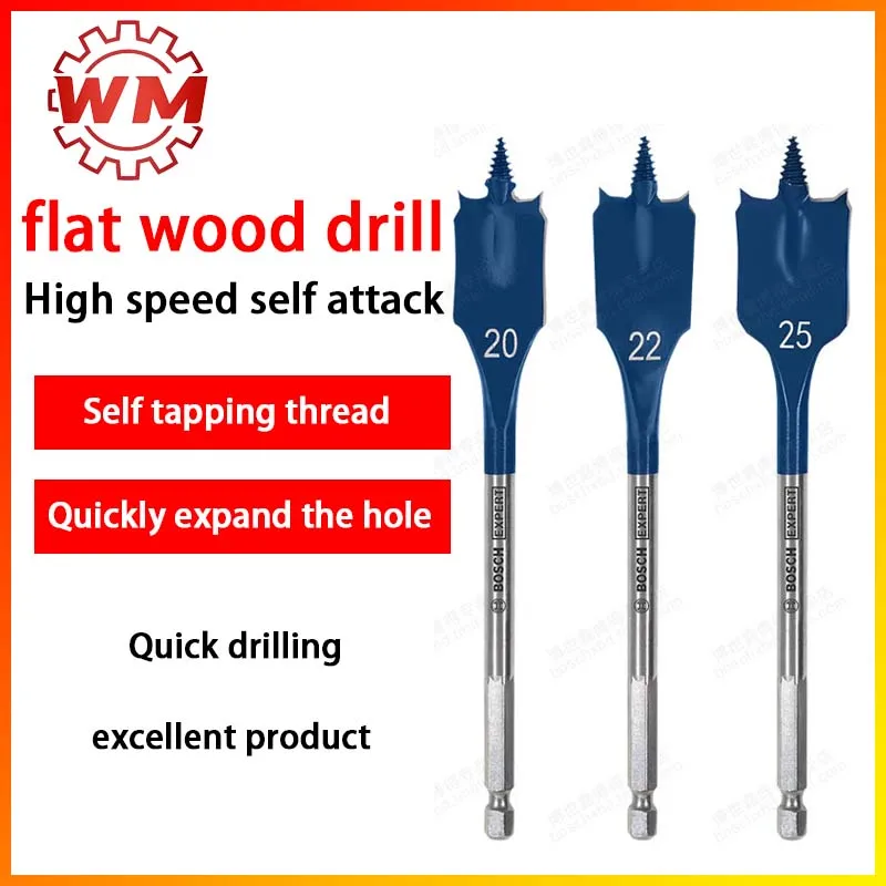 Woodworking flat drill, wood three pointed drill, self tapping drawer door lock hole opener, wooden board hole puncher
Woodworking flat drill, wood three pointed drill, self tapping drawer door lock hole opener, wooden board hole puncher